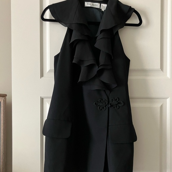Bill Blass Vintage Black Tuxedo Dress/Jacket - Picture 2 of 9